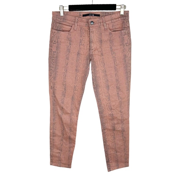 Joe’s Jeans High Water Orange Snake Skinny Ankle Denim Pants - Picture 2 of 9